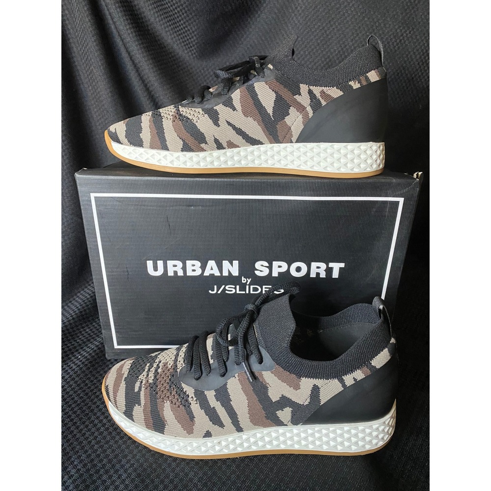 Urban Sport J Slides Talia Camo Sneakers Womens Size 8.5 Camouflage Knit Shoes